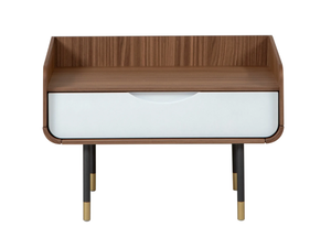 OPERA - Rectangular walnut bedside table with drawers _ Tonin Casa